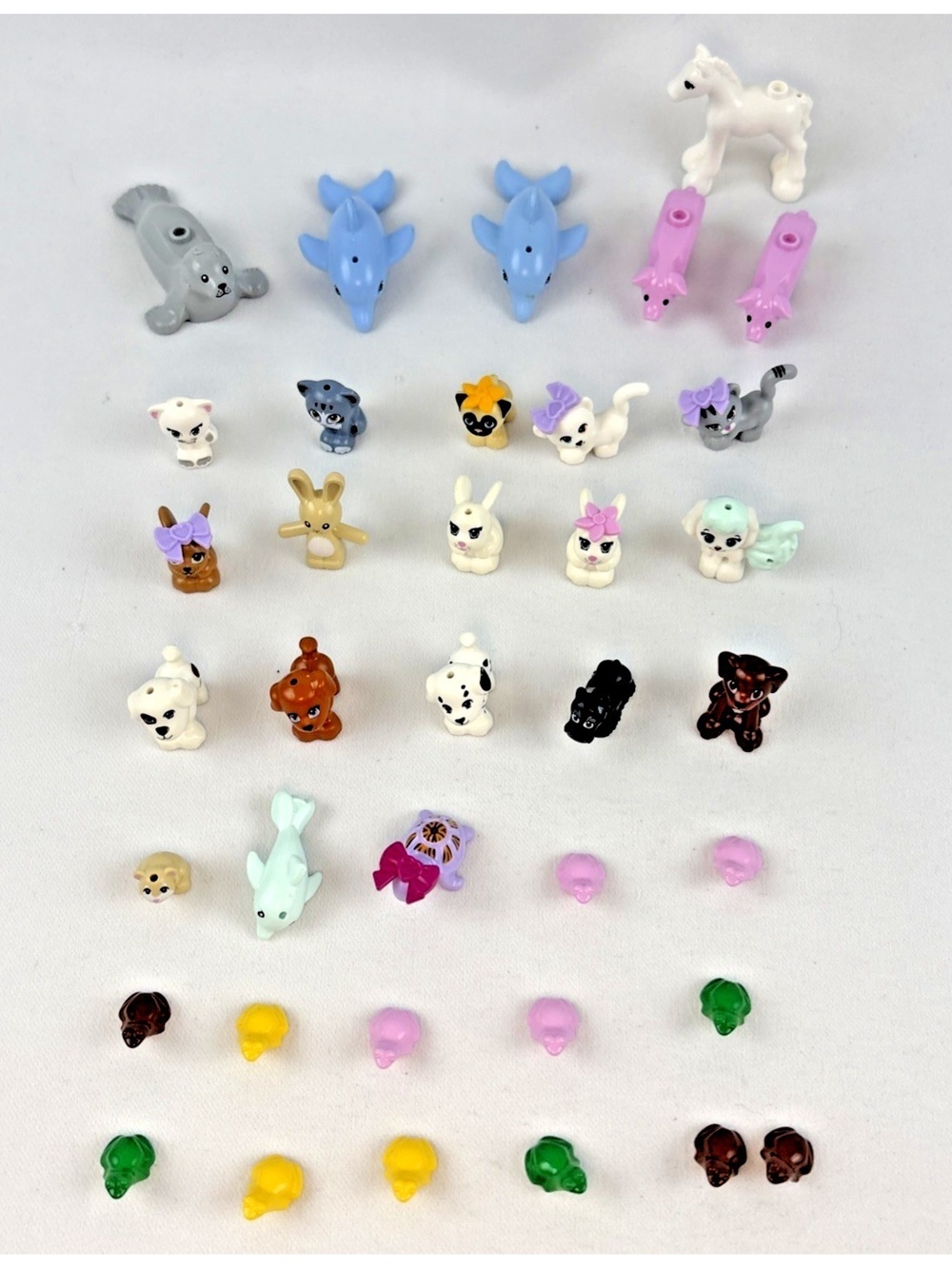 Lego Minifigure Lof of Friend Animal Figures Dolphin Kittens Bunnies Piggies